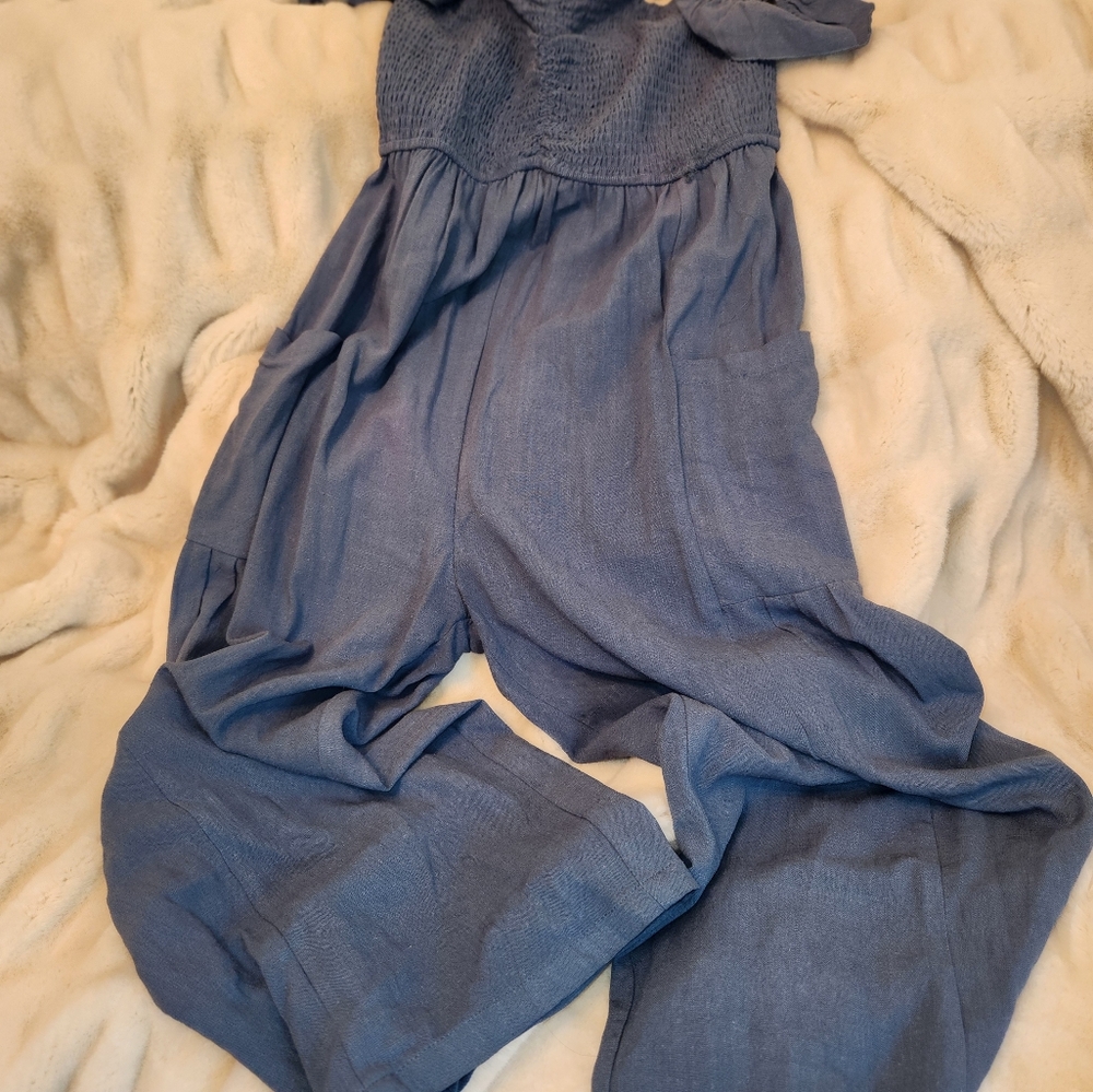 Umgee Teal Blue Romper Medium